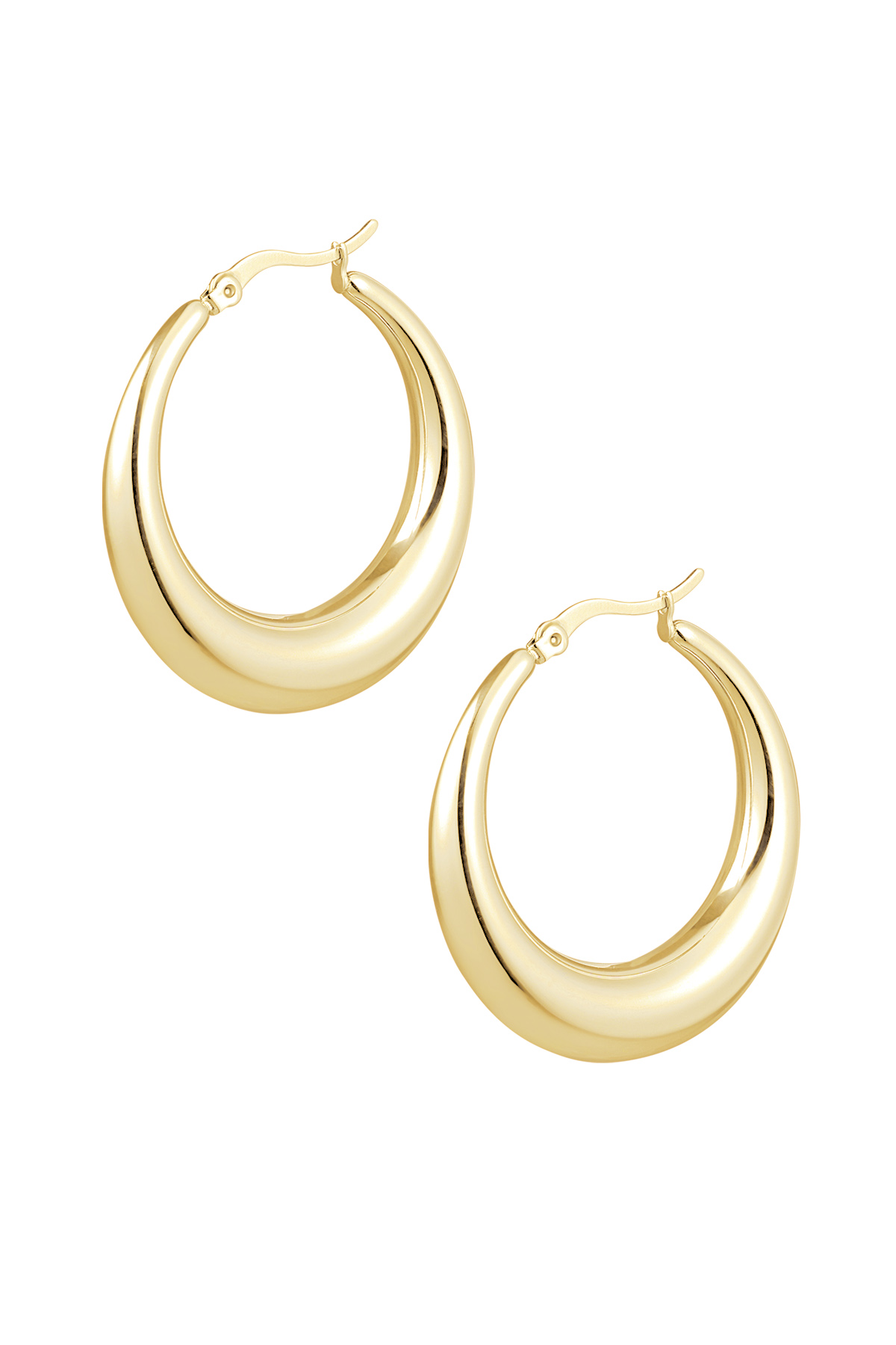 Basic half moon earrings - gold