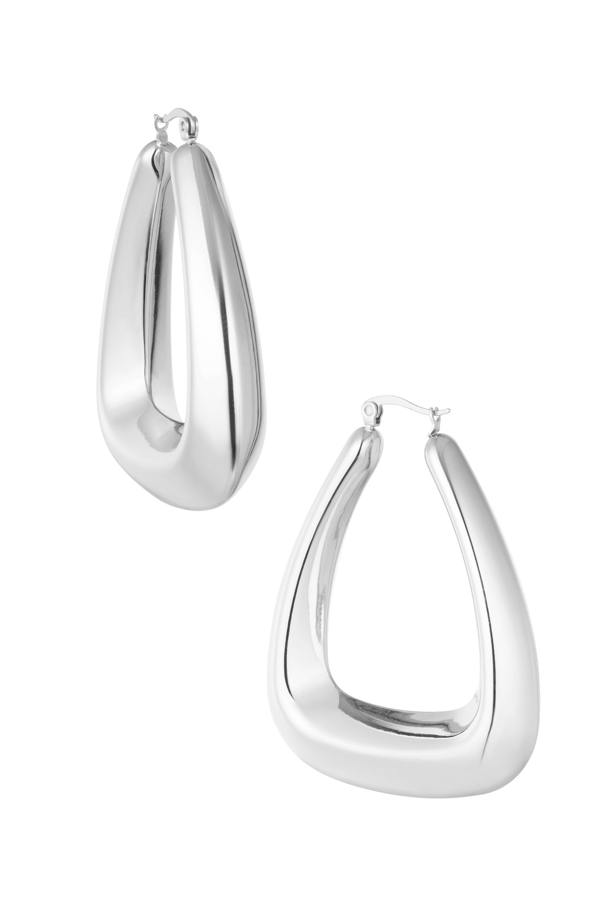 Earrings triangle - silver