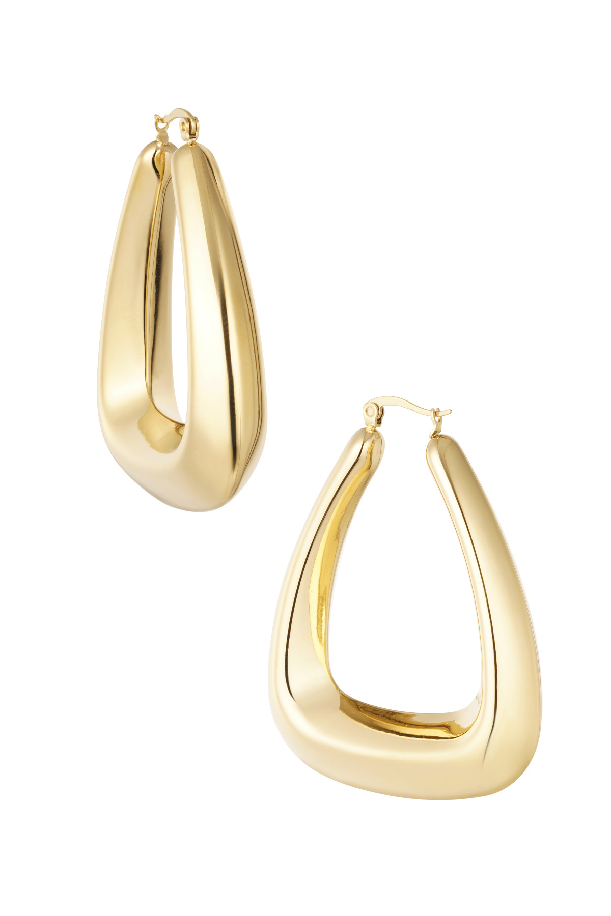 Earrings triangle - gold h5 