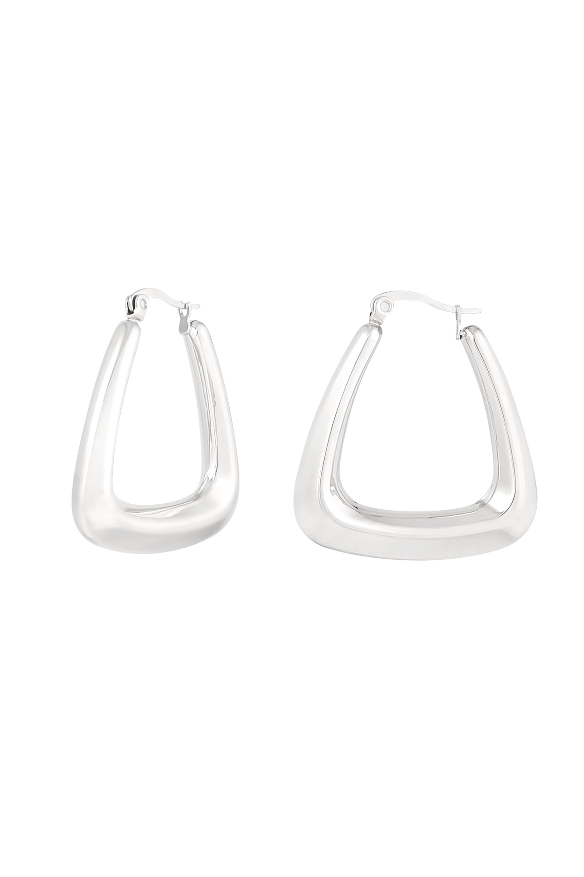 Simple statement earrings - silver 