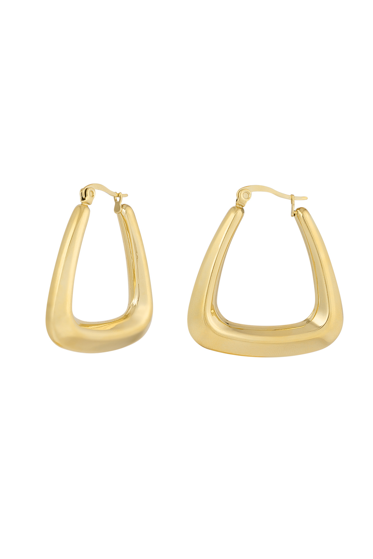 Simple statement earrings - Gold color 2