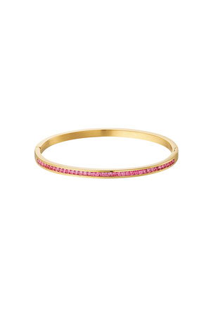 Slave bracelet thin stones - pink h5 