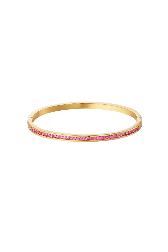 Slave bracelet thin stones - pink 