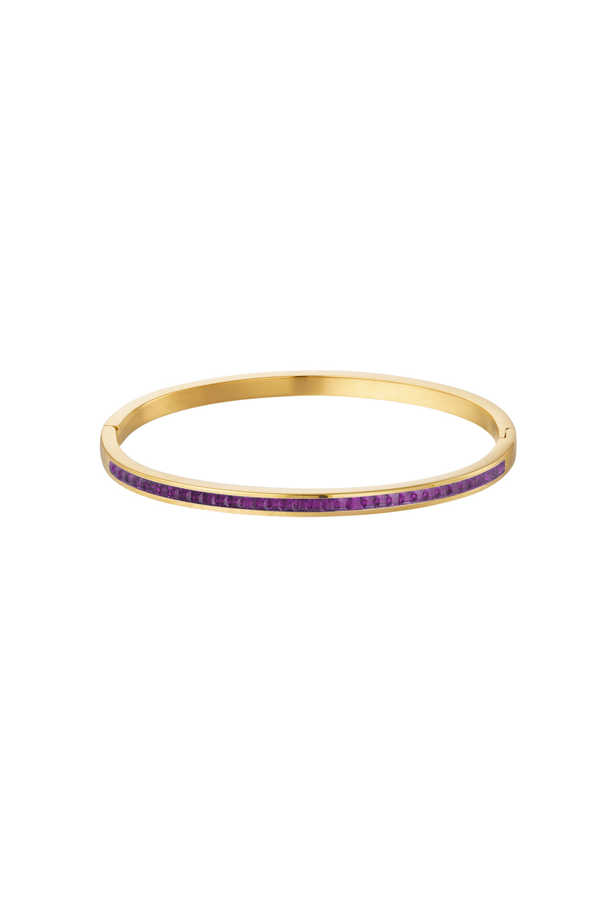 Bracciale alla schiava pietre sottili - viola h5 