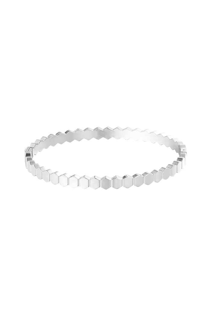 Slave bracelet hexagons - silver 