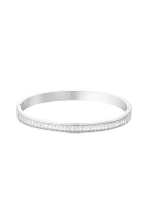 Slave bracelet stones - silver/white h5 
