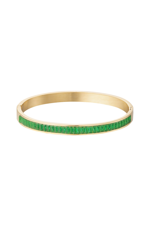 Bracelet esclave pierres - vert