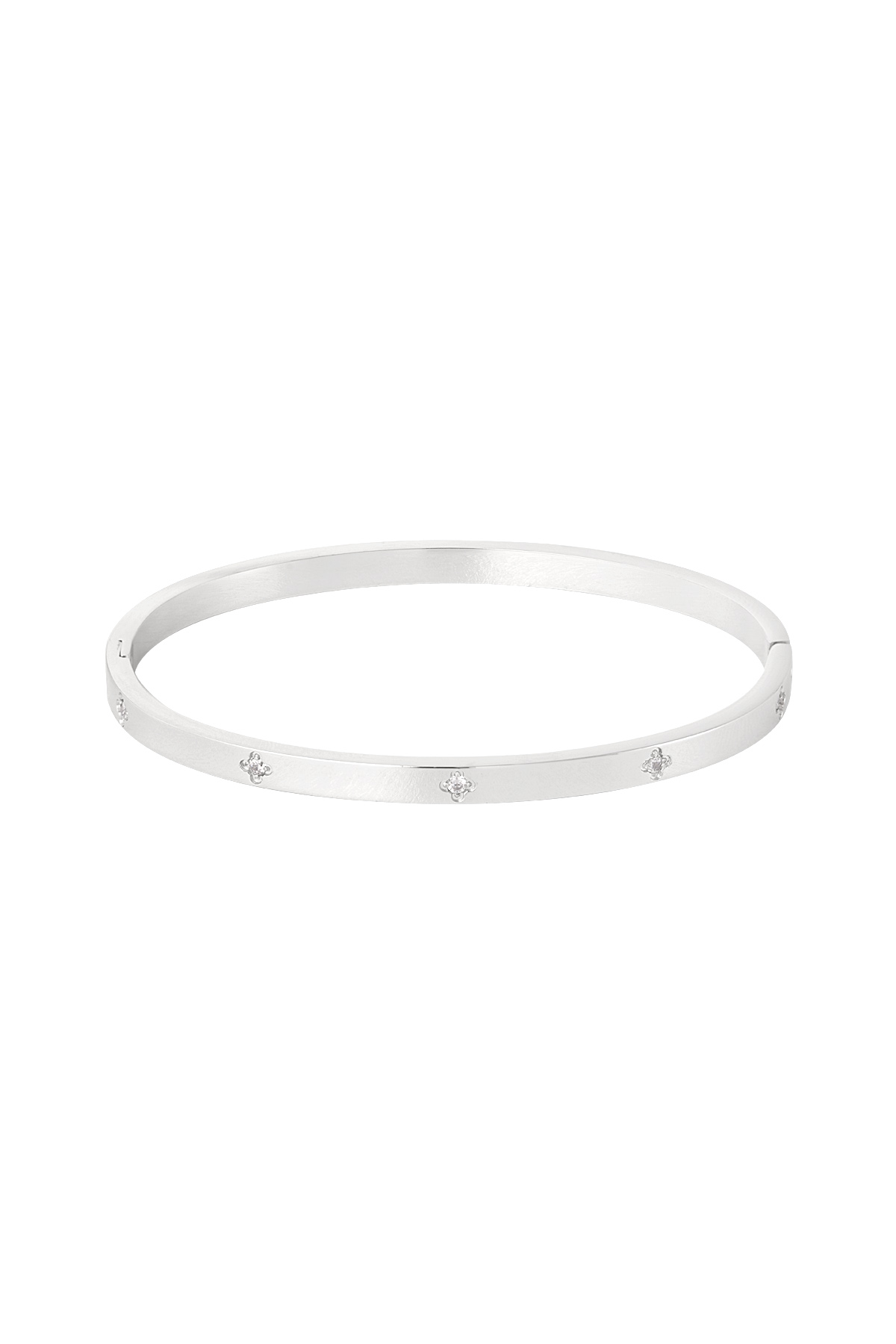 Sklavenarmband mit Steinen - Silber