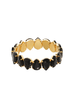 Bracelet perles de verre - noir h5 