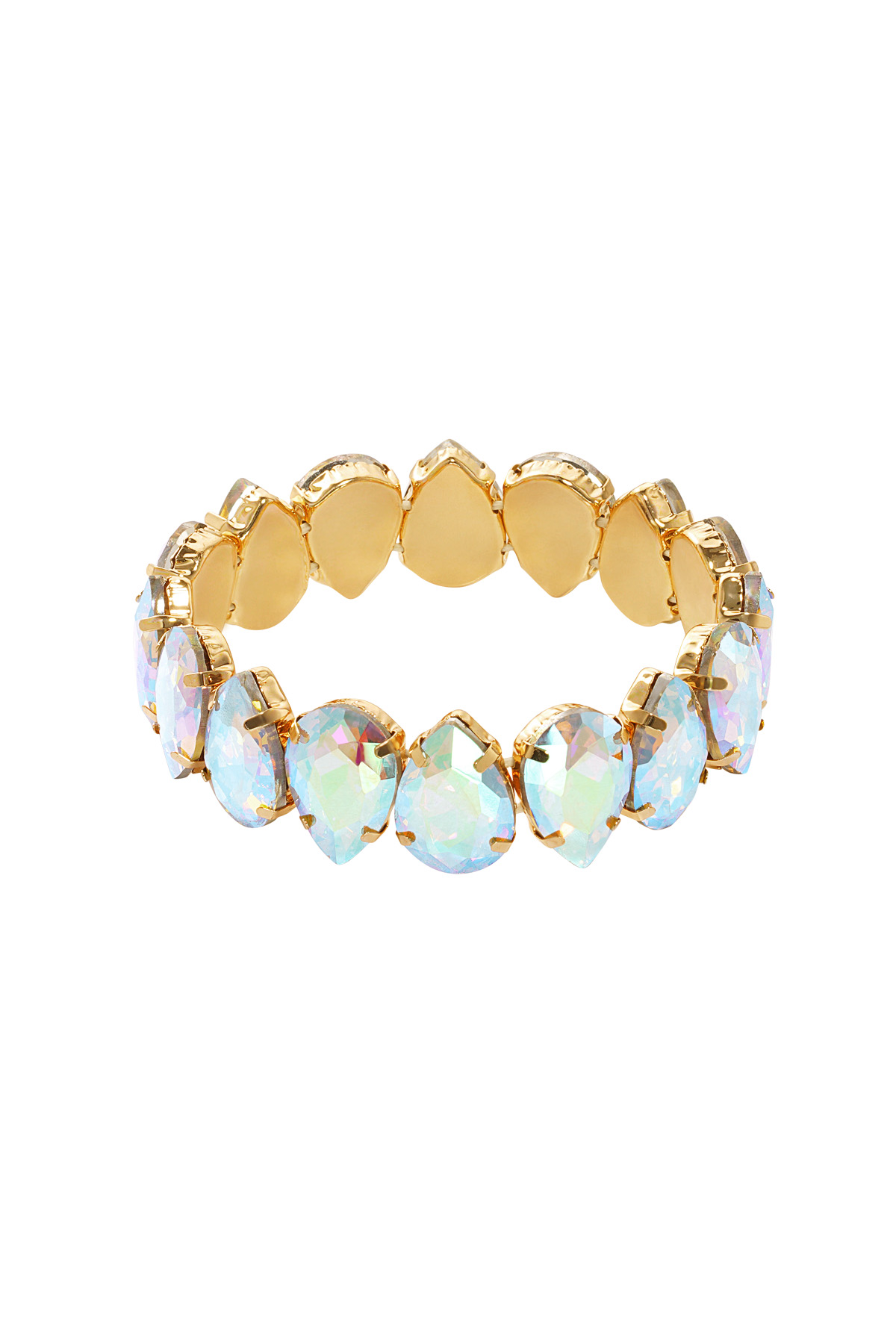 Bracelet glass beads - white h5 