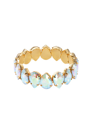 Bracelet perles de verre - blanc h5 