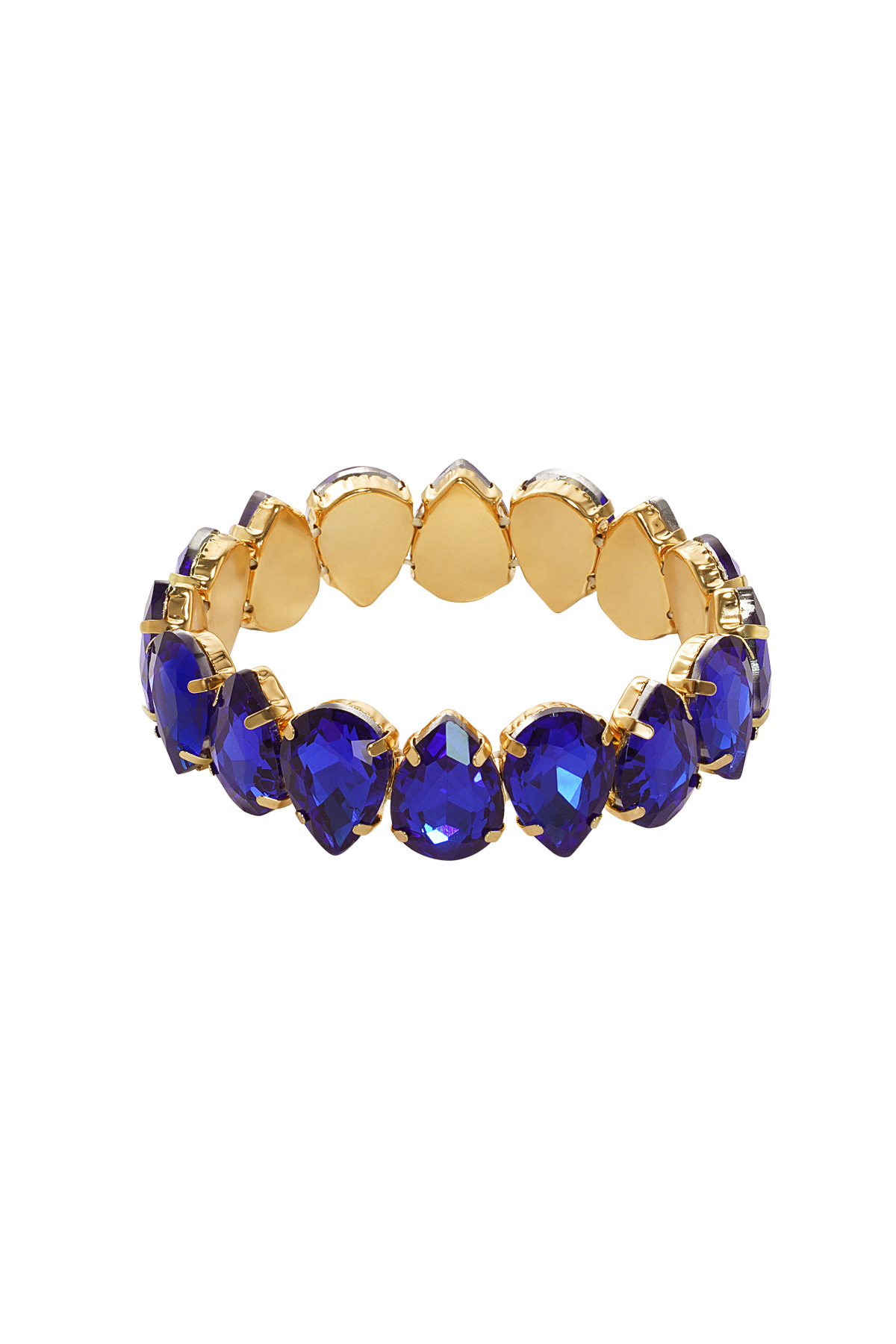 Bracelet perles de verre - bleu