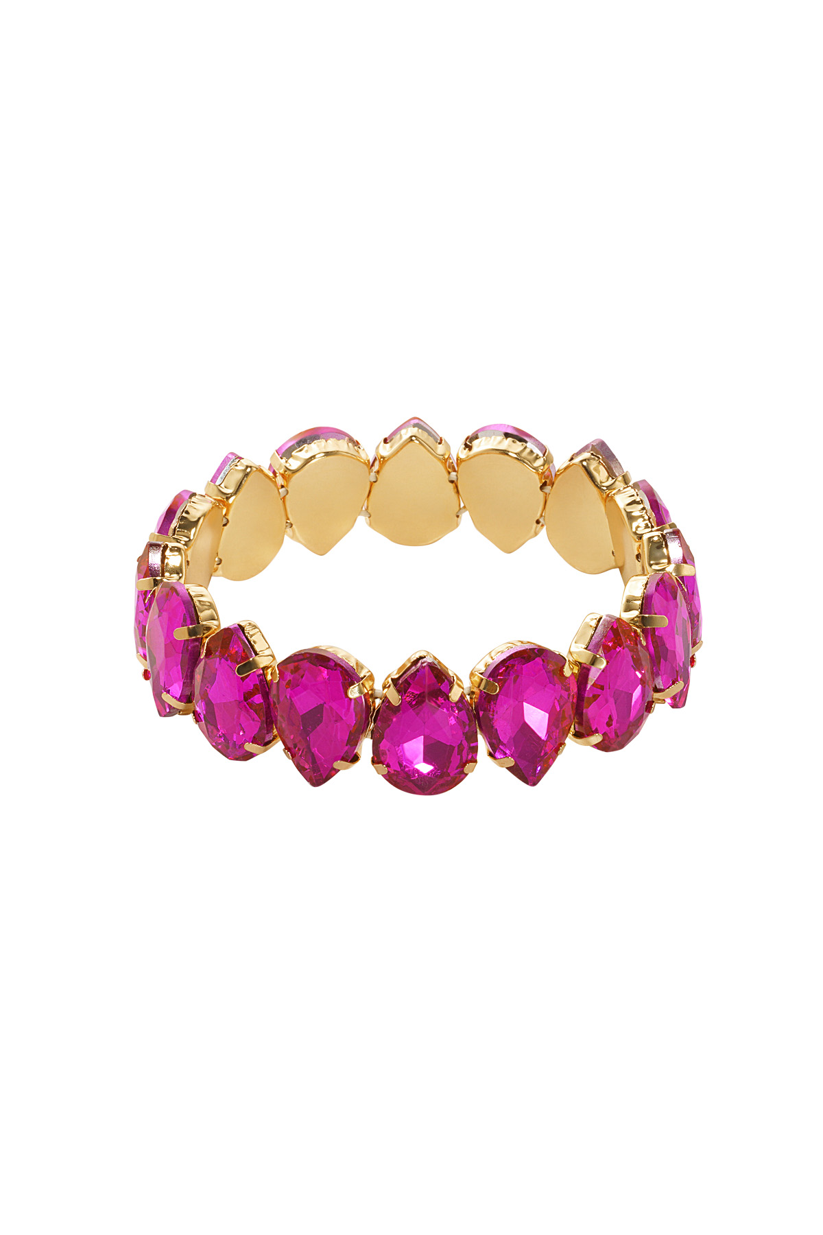 Bracelet perles de verre - rose