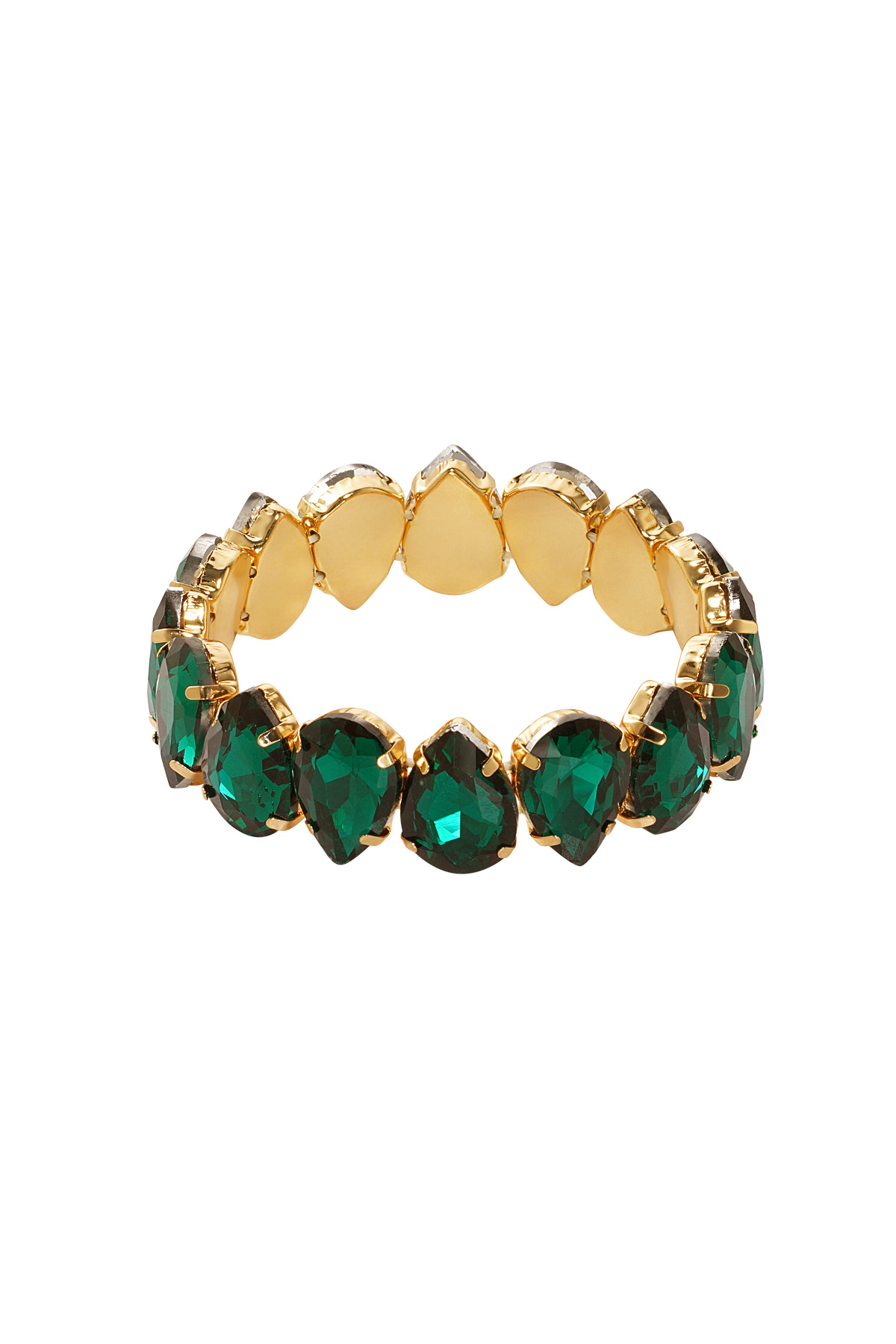 Bracelet glass beads - green h5 
