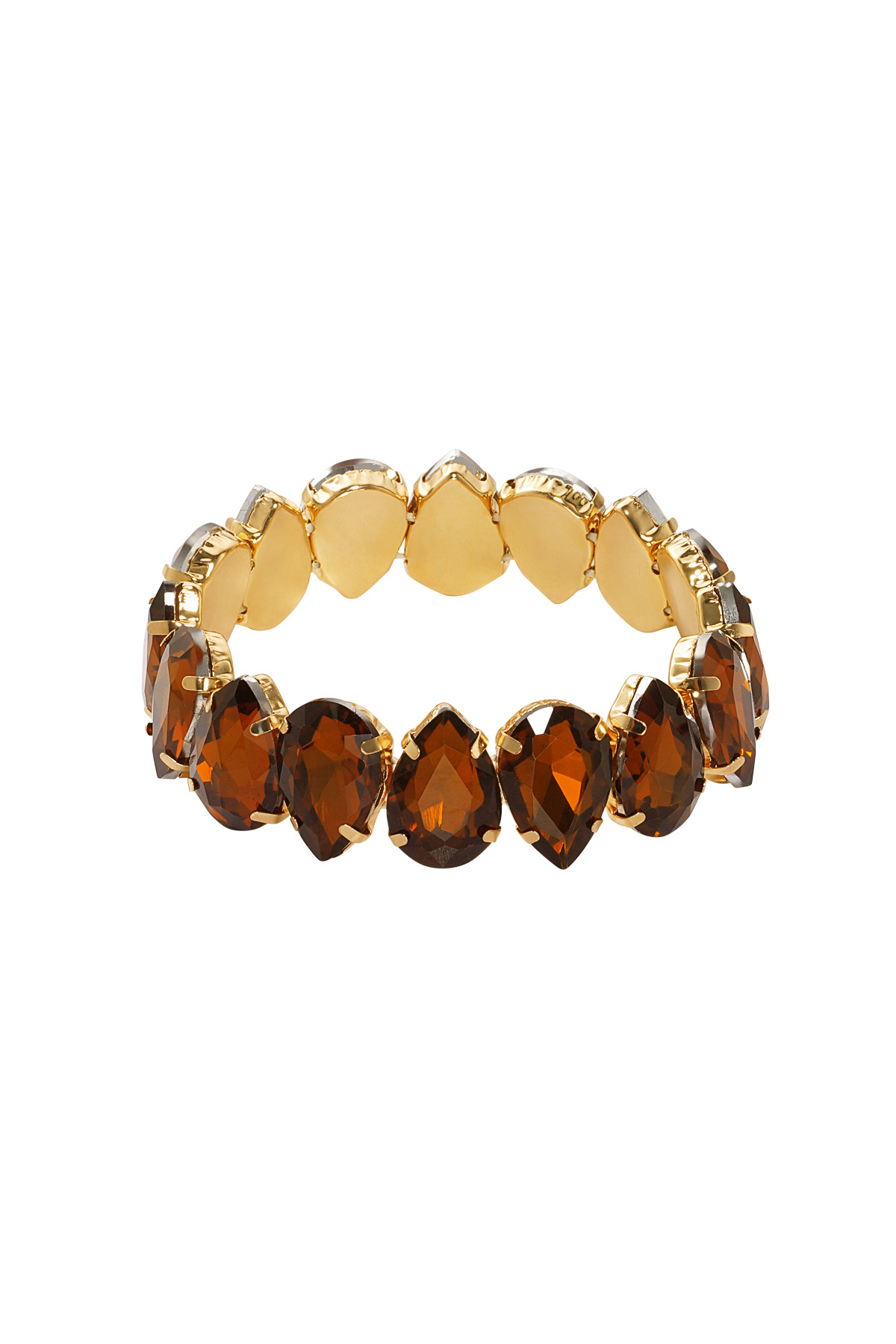 Bracelet perles de verre - marron