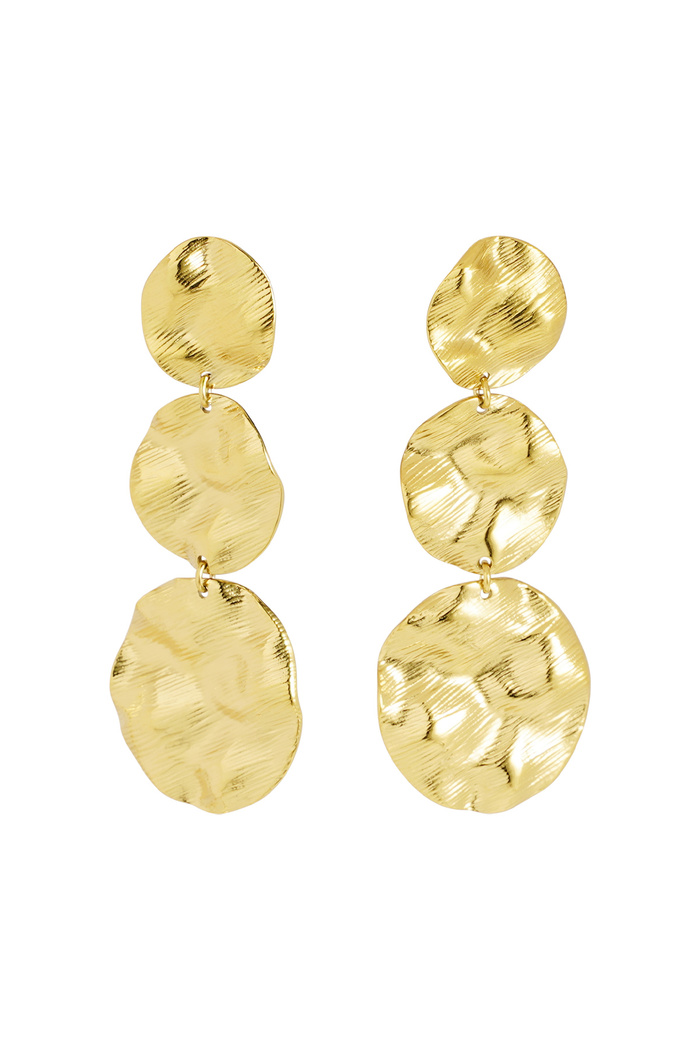Earrings 3 x abstract - gold 