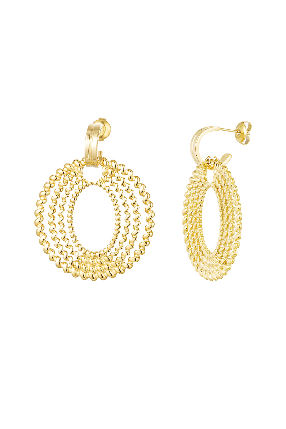 Curled earrings - gold