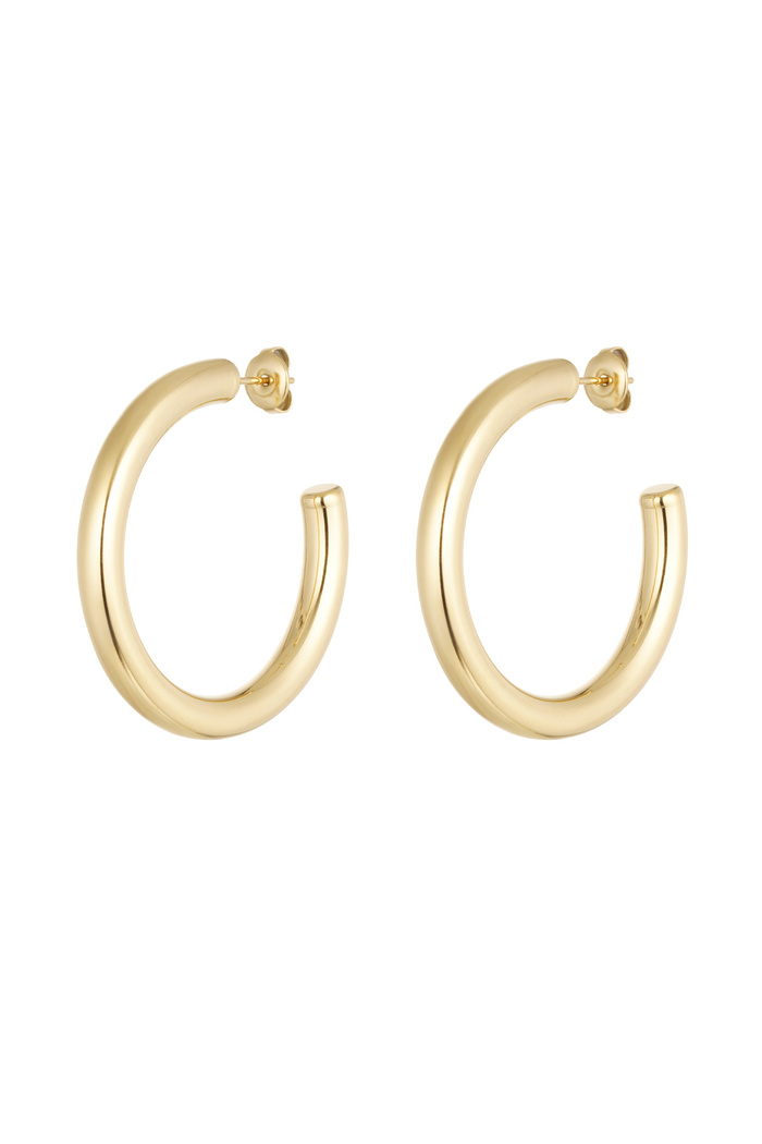 Earrings basic medium - gold 