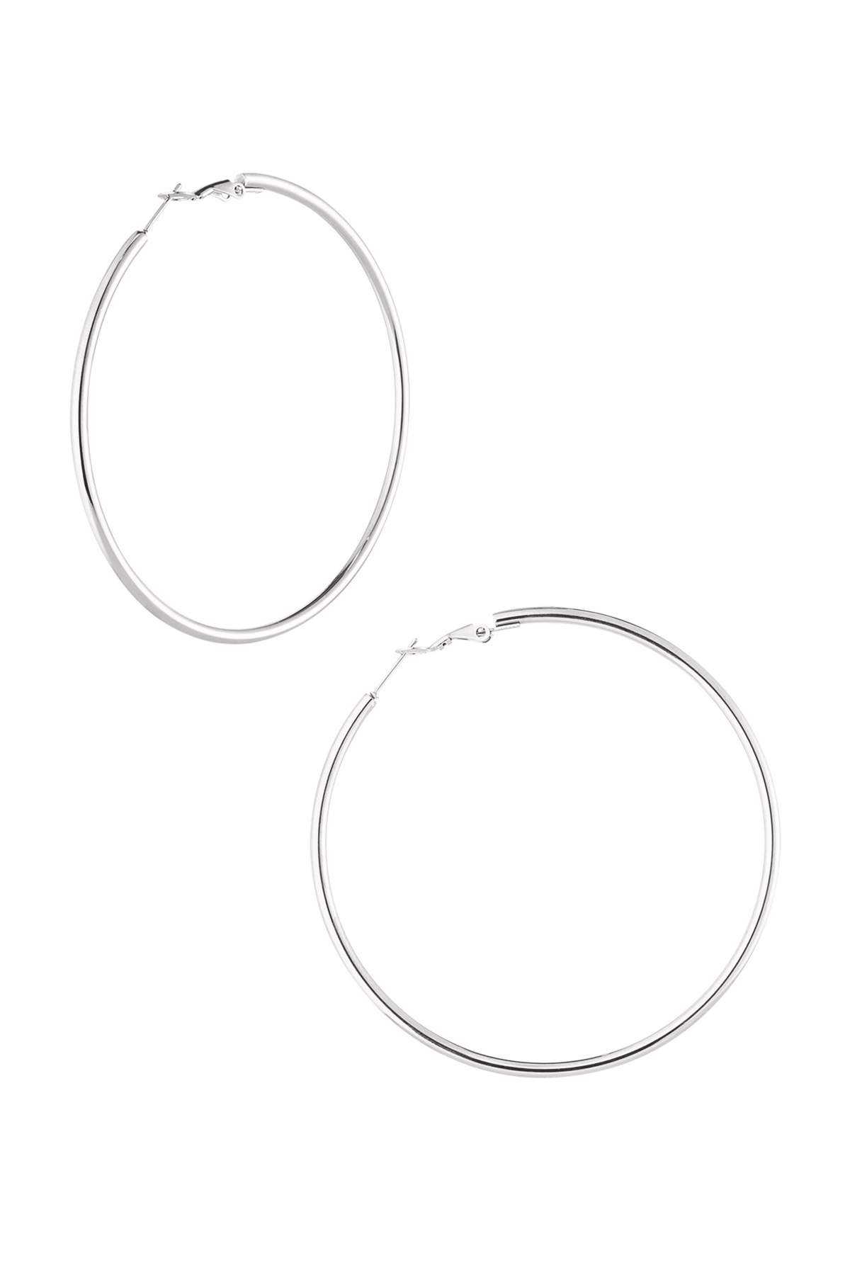 Basic hoops medium - zilver