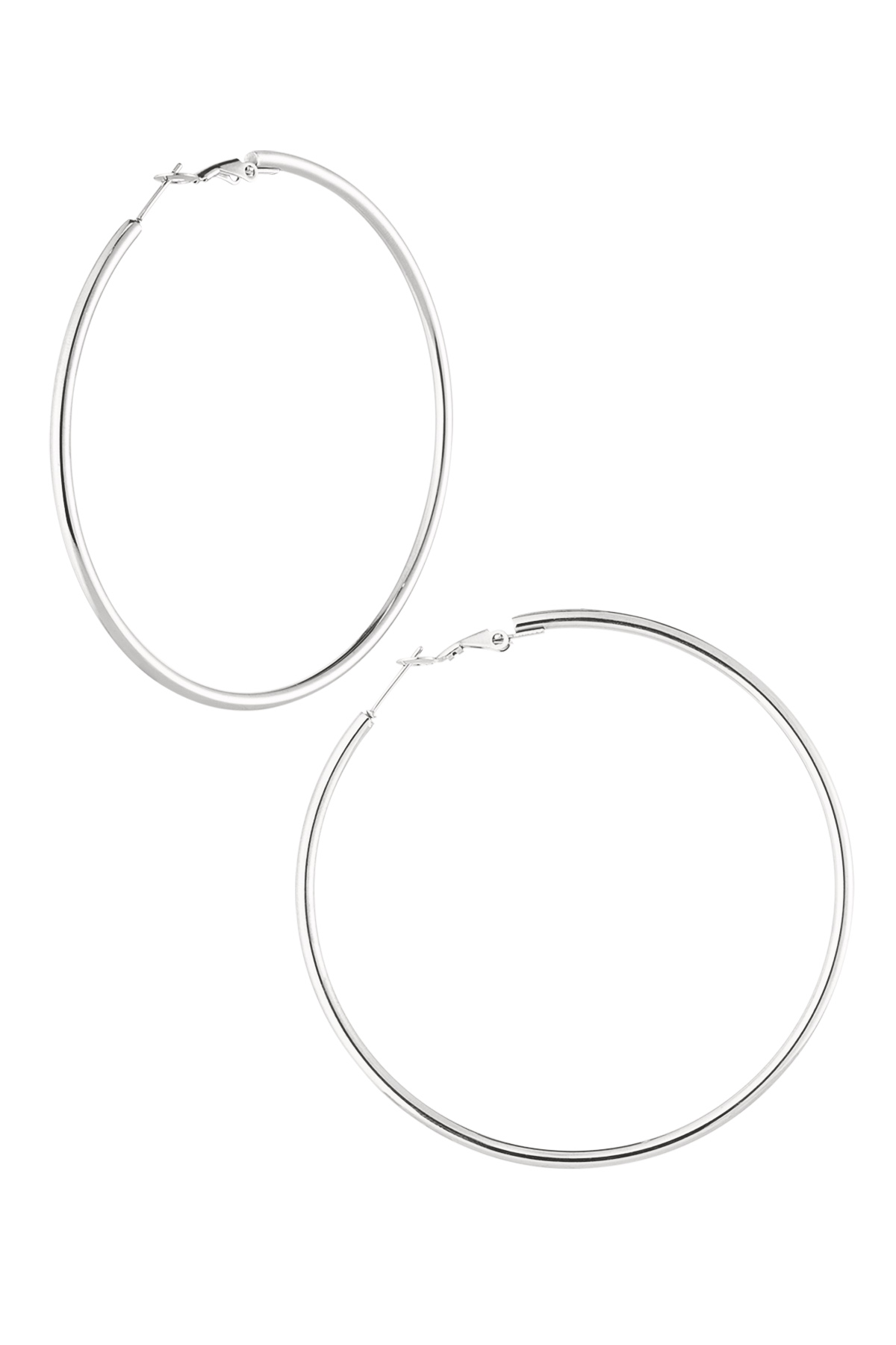 Basic hoops - Silver Color color 