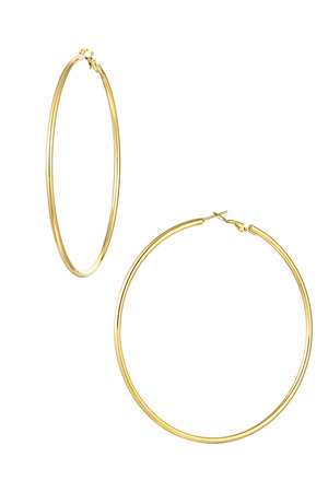 Basic narrow hoops - gold h5 