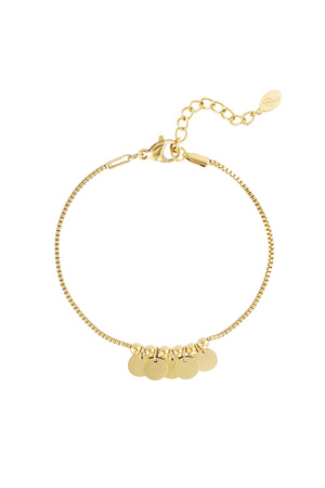 Bracelet hanging coins - gold h5 
