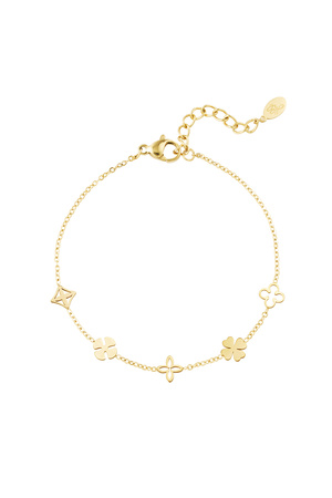 Bracelet five charms - gold h5 