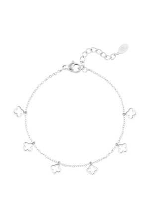 Bracelet 6 clovers - silver h5 