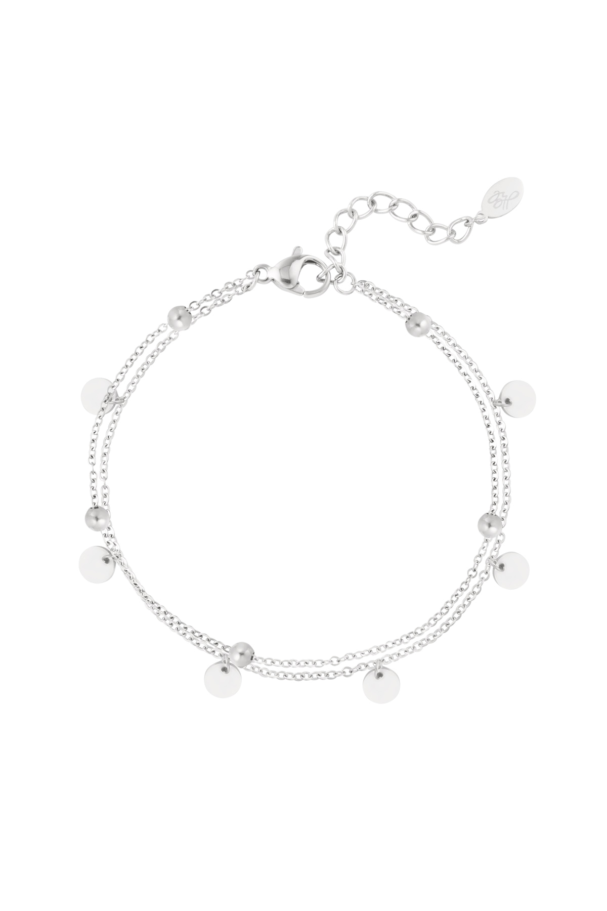 Double bracelet decoration - silver h5 