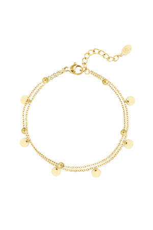 Double bracelet decoration - gold h5 