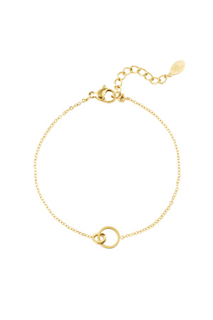 Armband verbundener Charm – Gold h5 