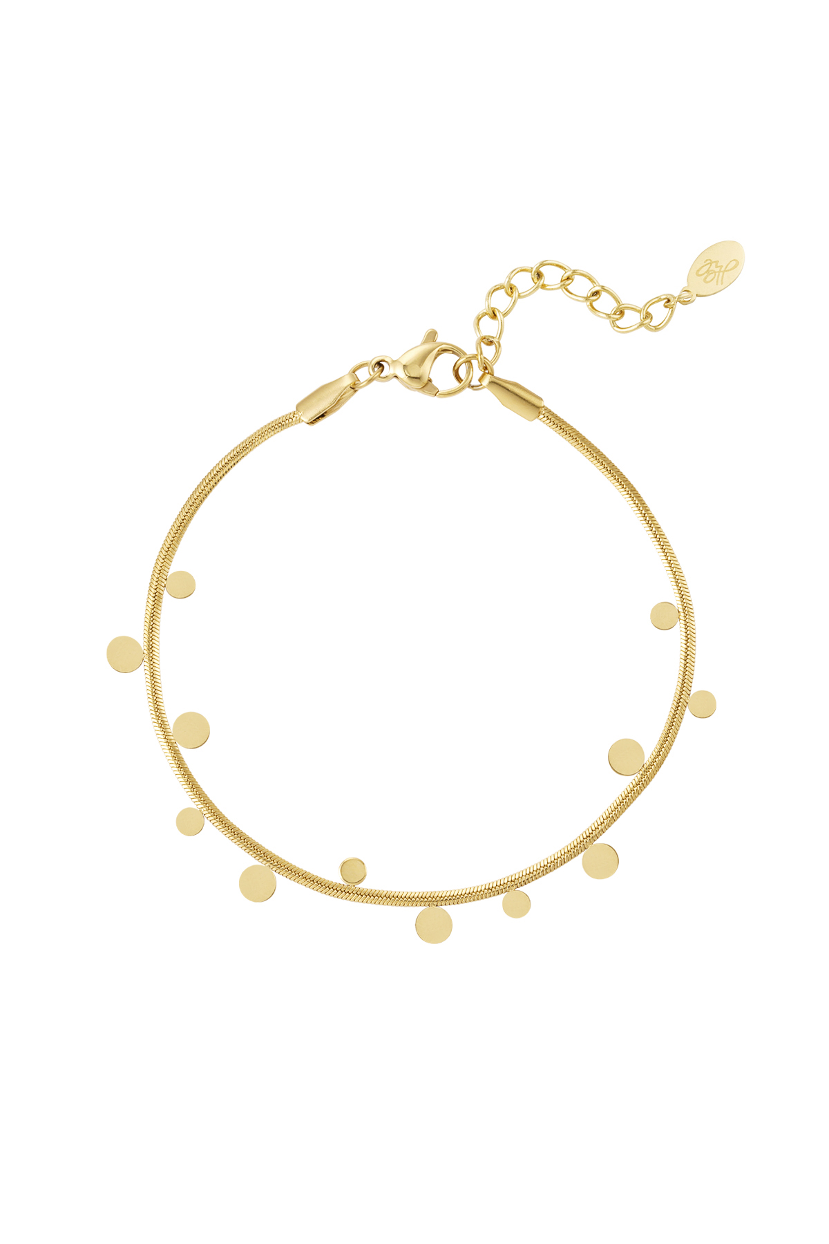 Bracelet cercle fête - doré