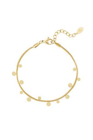 Bracelet cercle fête - doré h5 
