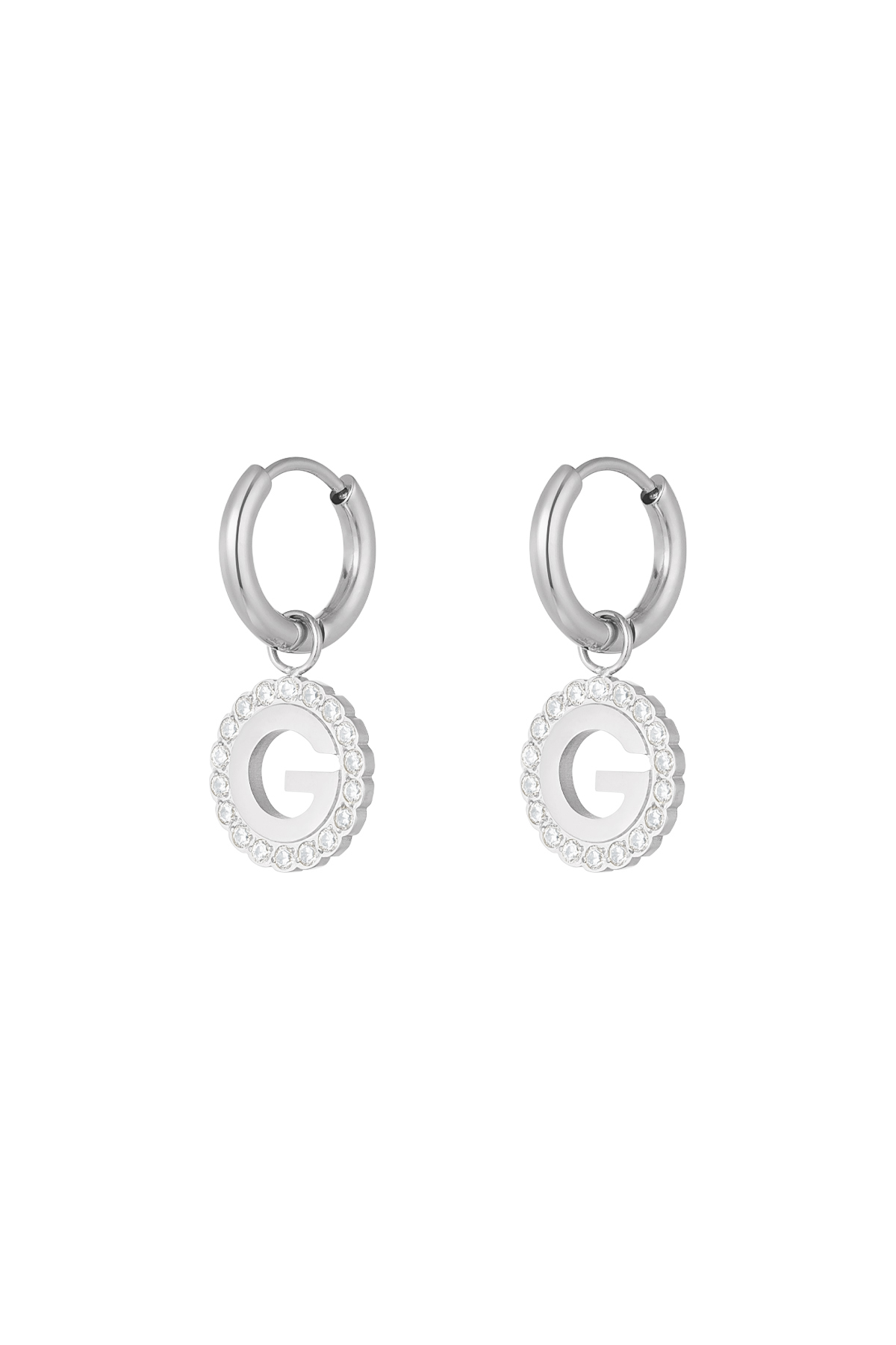 Boucles d'oreilles gracieuses G - argent h5 