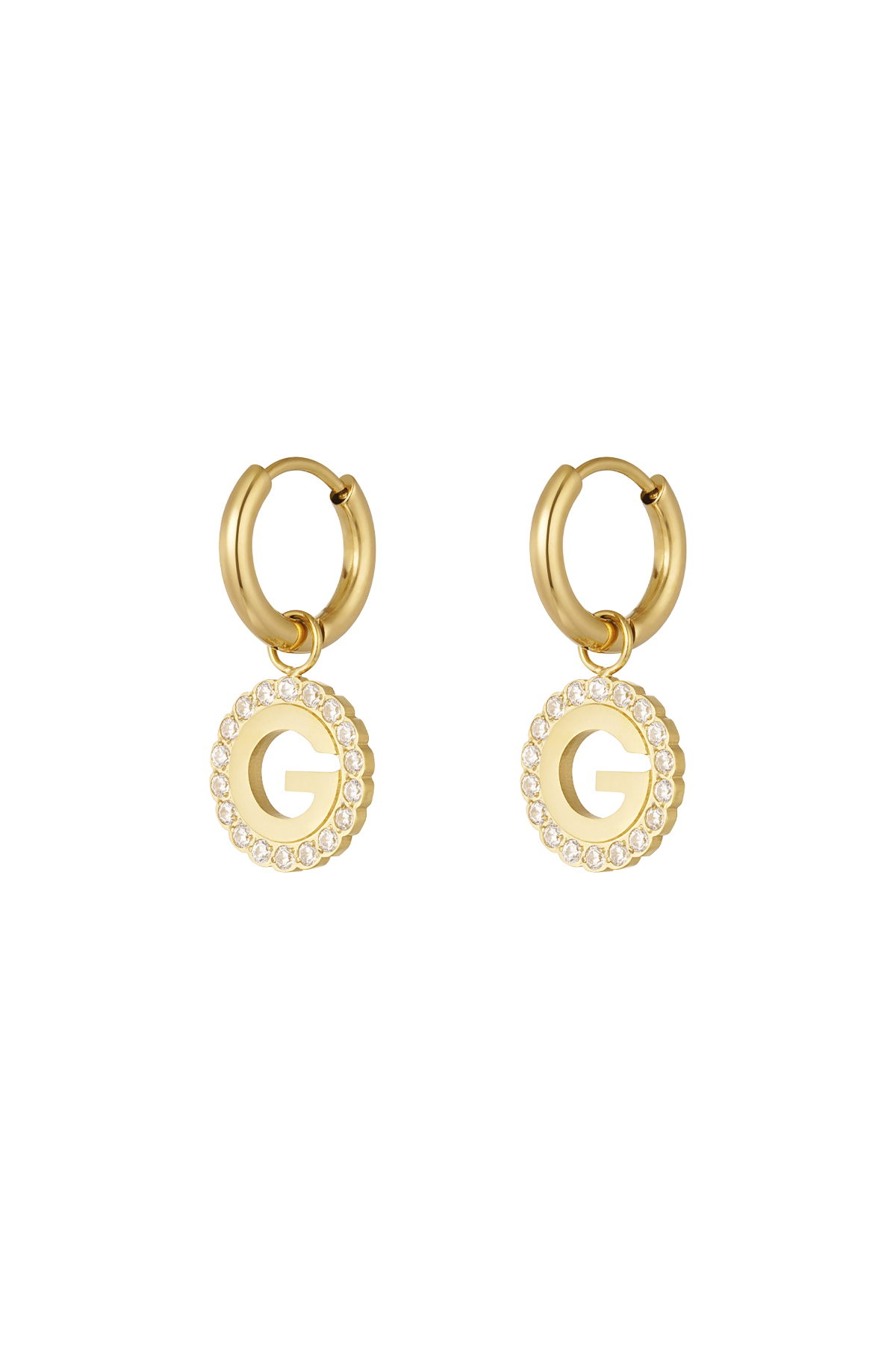 Earrings graceful G - Gold color 2