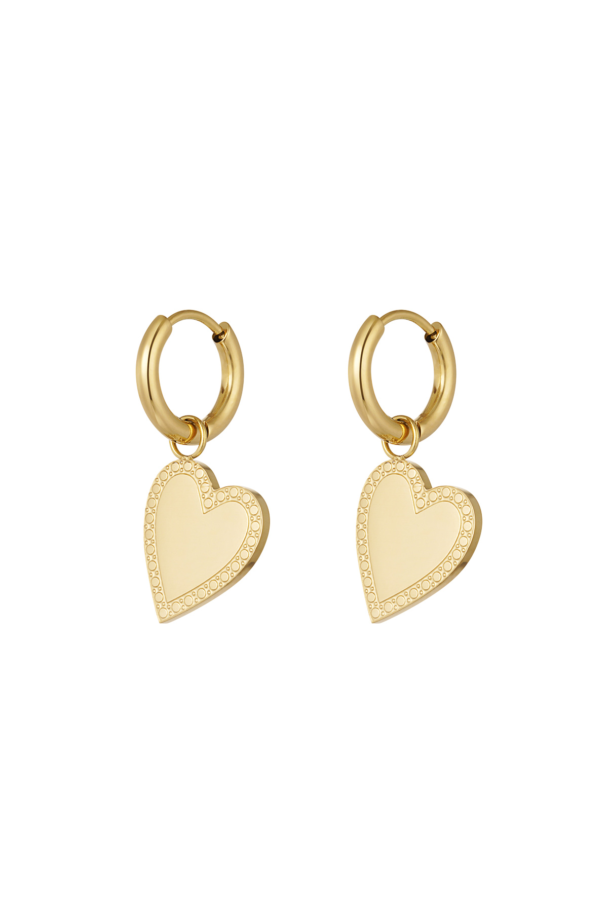 Ohrringe minimalistisch elegantes Herz - Gold
