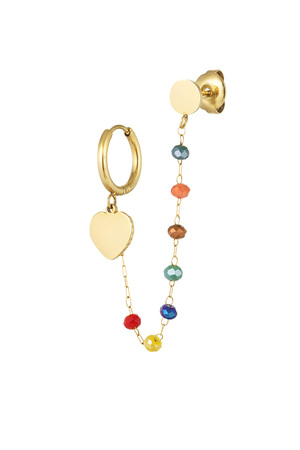 Earring with stud colorful - gold/multi h5 