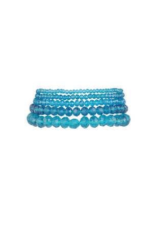 Set of 5 crystal bracelets ocean - turquiose h5 