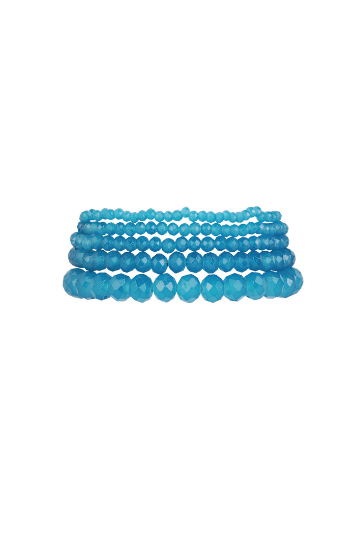 Set of 5 crystal bracelets ocean - ocean blue 