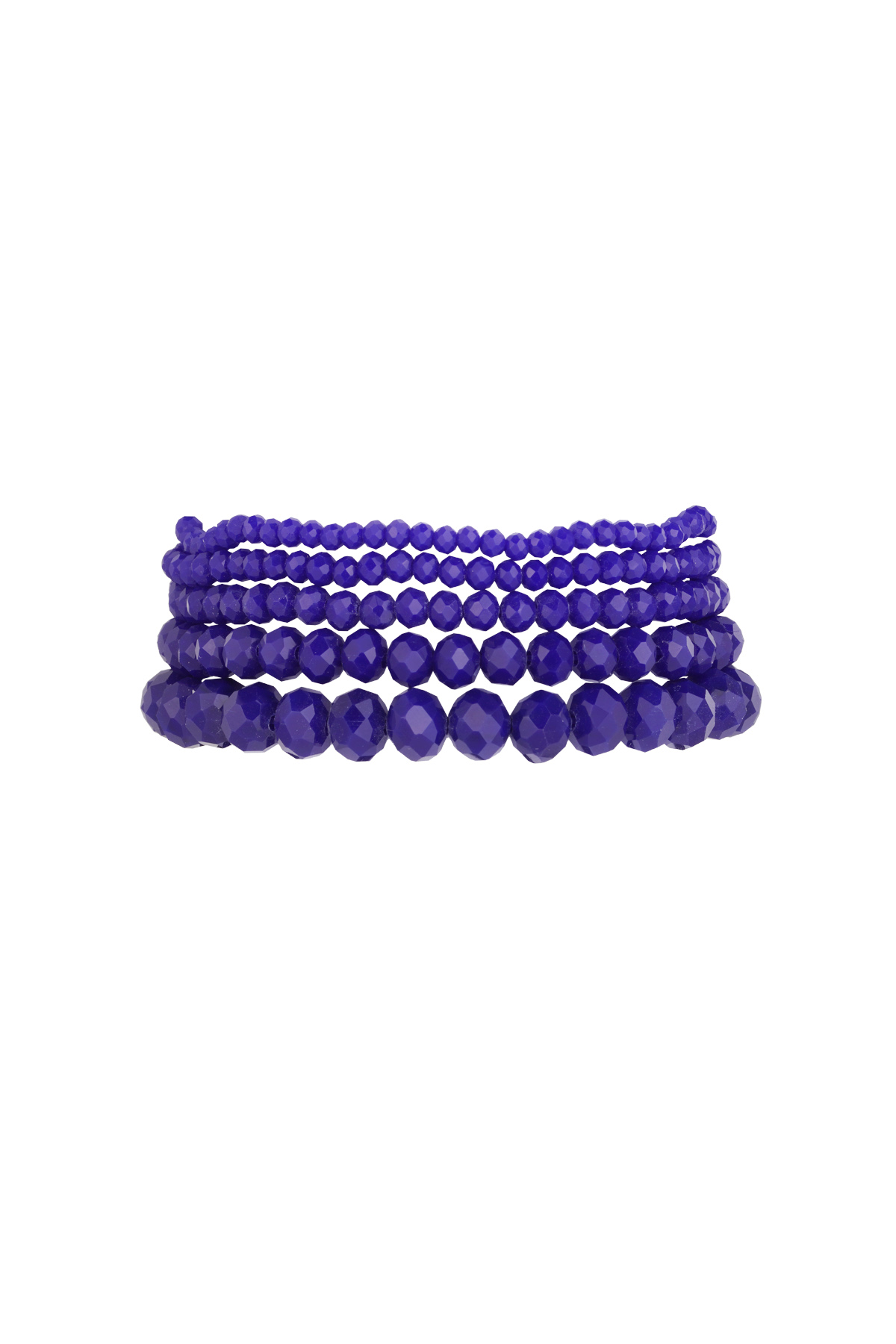 Set of 5 crystal bracelets ocean - dark blue 