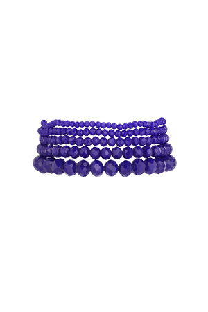 Lot de 5 bracelets cristal océan - bleu foncé h5 