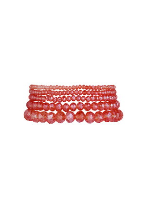 Set of 5 crystal bracelets - cherry h5 
