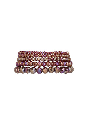 Set of 5 crystal bracelets - terracota h5 