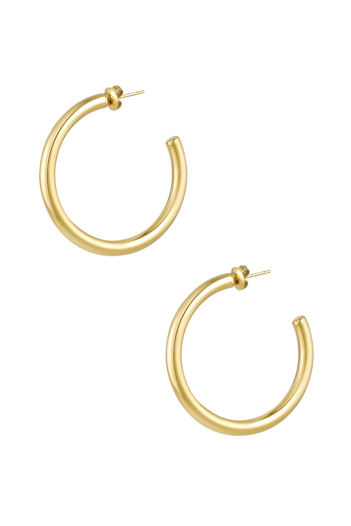 Earrings thick basic - gold 