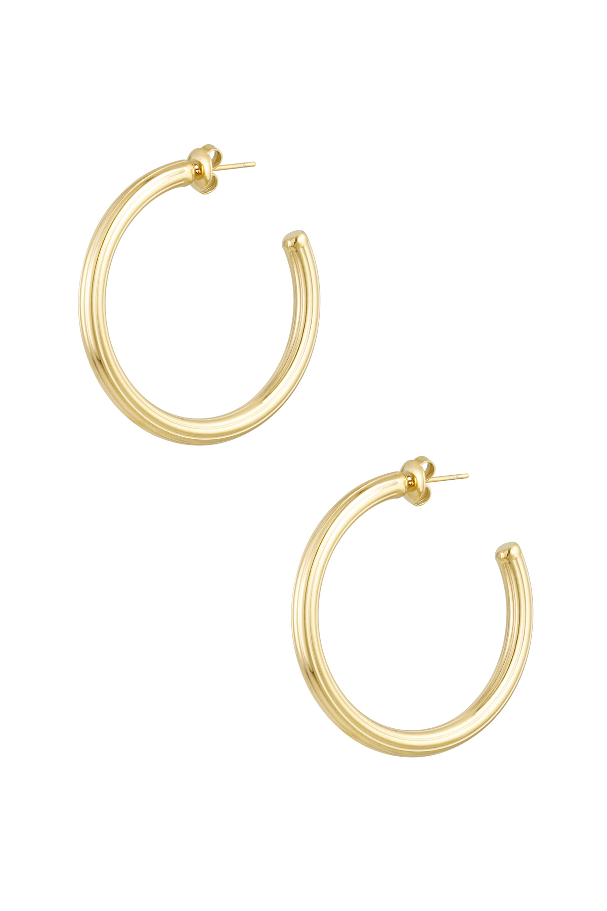 Klassische Ohrringe mittelgroß – Gold