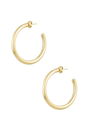 Classic earrings medium - gold h5 