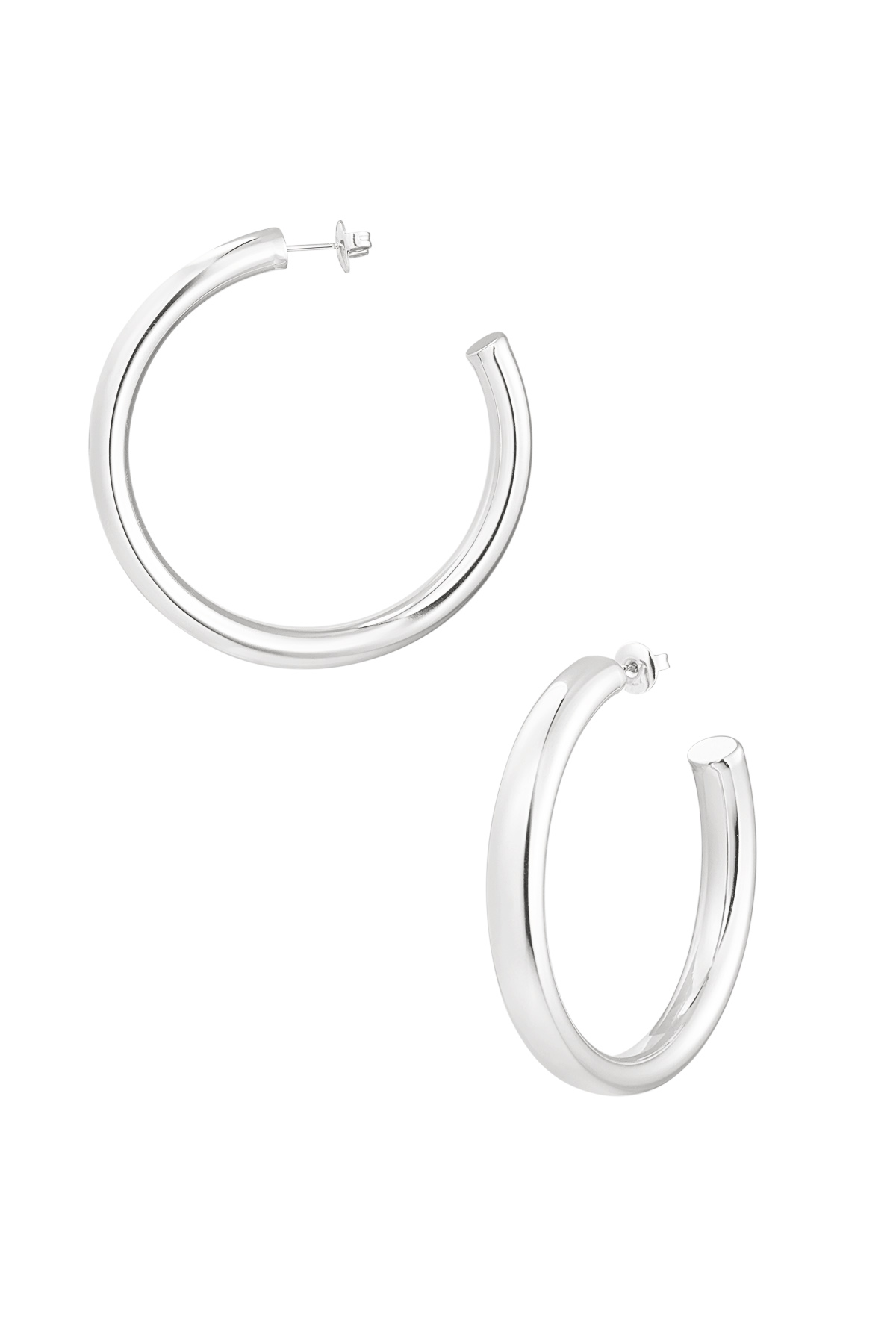 Earrings basic - silver h5 