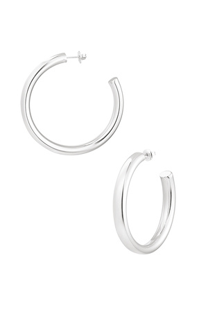 Earrings basic - silver h5 