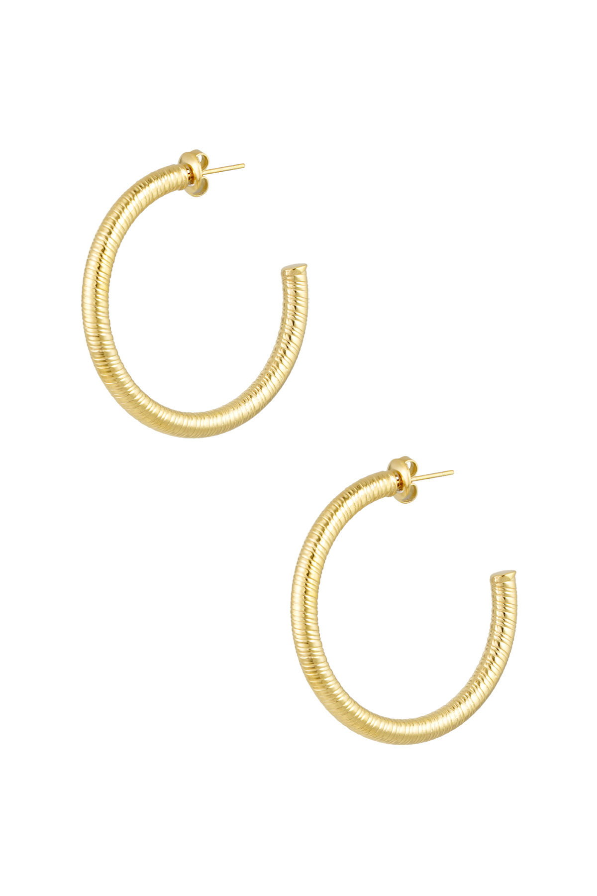 Earrings snake print medium - gold