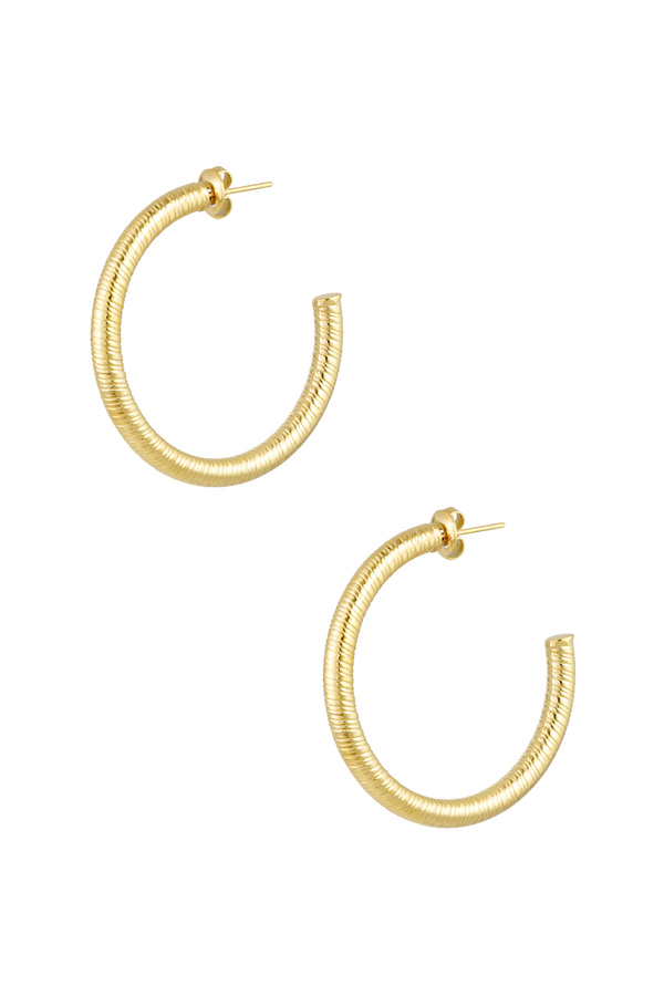 Earrings snake print medium - gold